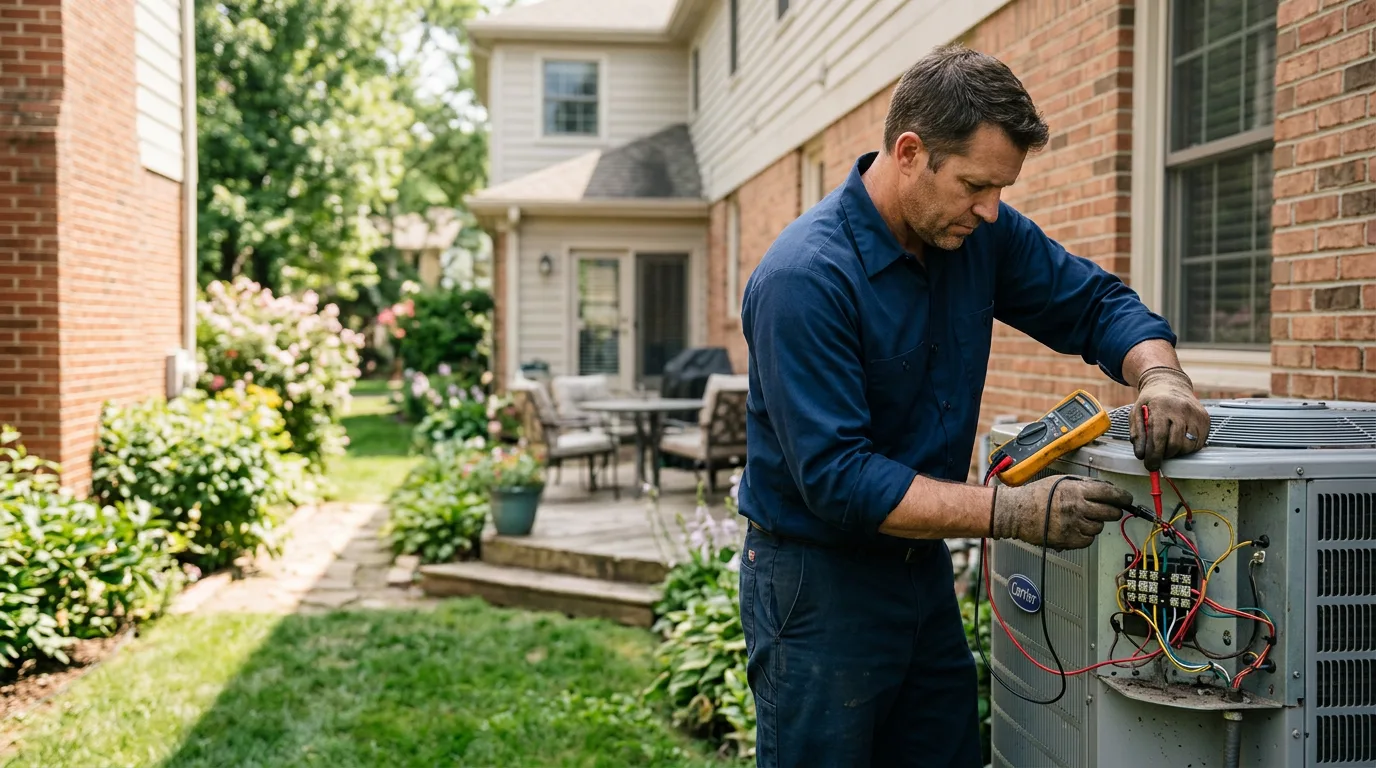 HVAC technician working near Gorham, ME